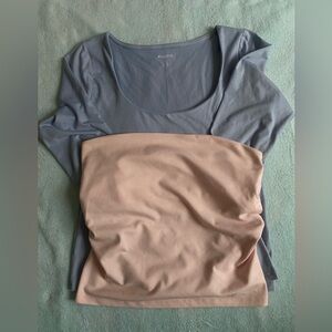 Hollister Blue and Contour by Pacsun Pink Women's Top